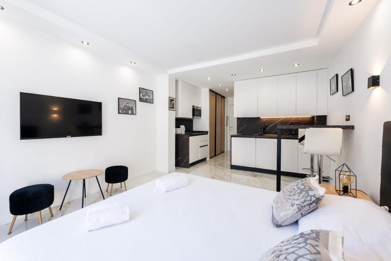 Large Studio - 50M Cannes Beach - Terrace Sea View Ngoại thất bức ảnh